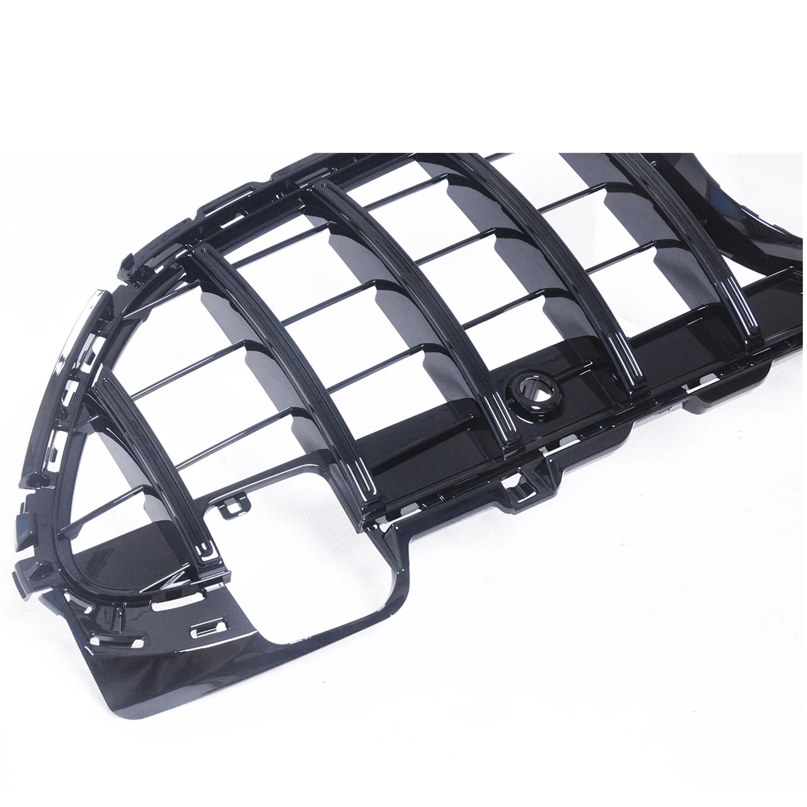 

For Mercedes Benz C Class W206 2021-24 C180 C200 C260 C300 C350 C43 AMG Grill Front Grille GT Style Upper Bumper Hood Mesh Grid