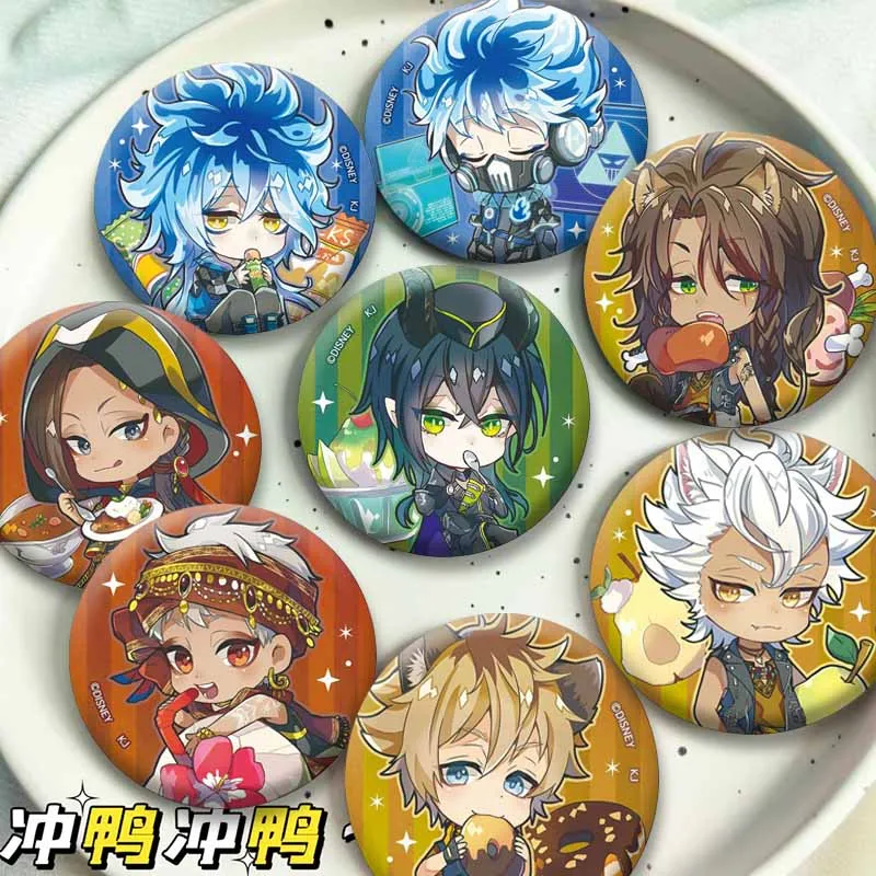 Anime Game Role Riddle Malleus Idia Lilia Leona Azul Floyd Ace Jade Badge Cartoon Character Cosplay Brooches Handmade Lapel Pins