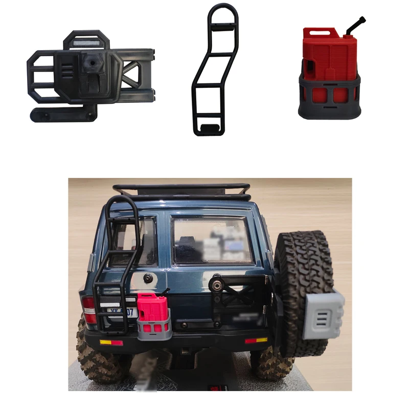 

For YK4107 1/10 Scale RC Car Model Modified Parts Window Guard Plate Rear Ladder Spare Tire Cover Carrier Replacement Acccessory