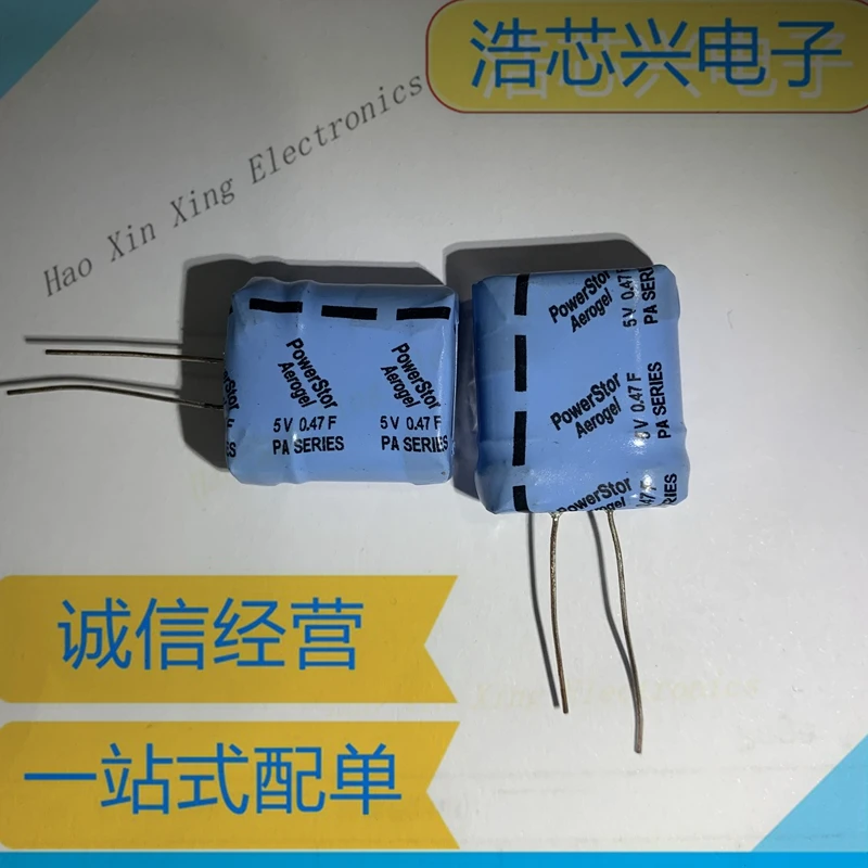 2-10pcs/LOT 5V0.47F  PA-5R0V474-R SUPERCAPACITOR PA 5V0.47F POWERSTOR FARAD CAPACITOR