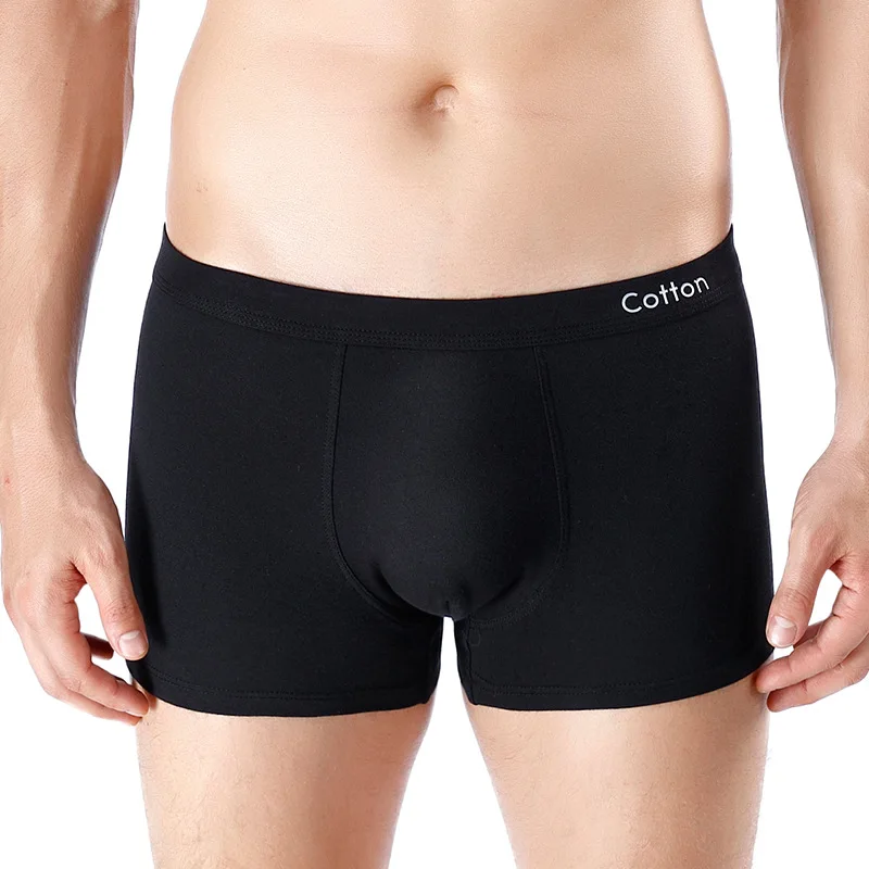 Boxers de algodón liso, pantalones cortos para hombre, calzoncillos Boxer básicos para hombre, calzoncillos de talla grande, ropa interior transpirable, lencería para hombre