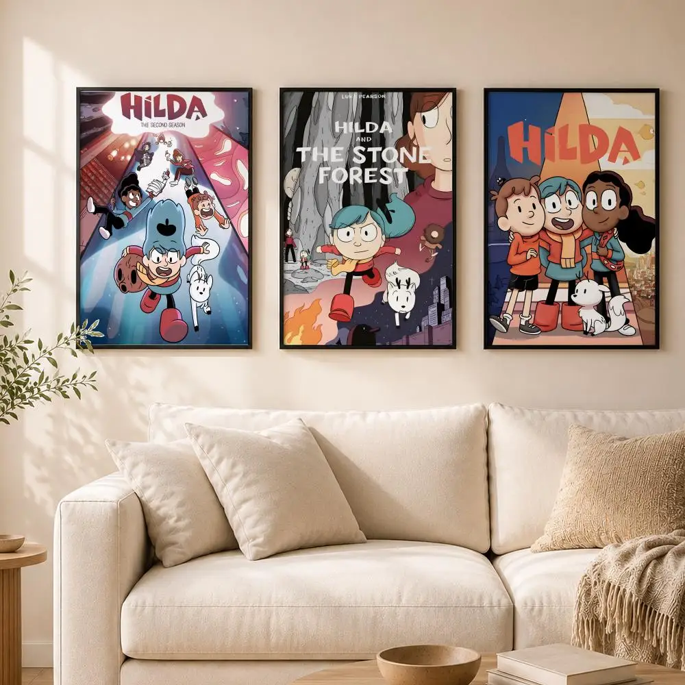 AnimatedSeries H-Hilda-A Poster Self-Adhesive Waterproof Wall, Decorative Home Art & Holiday Gift