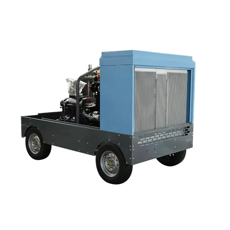 Cummins Engine Kaishan Diesel Driven Mobile 22bar Portable Screw Diesel Air Compressor Custom Logo 157KW Stationary 15 M3/min