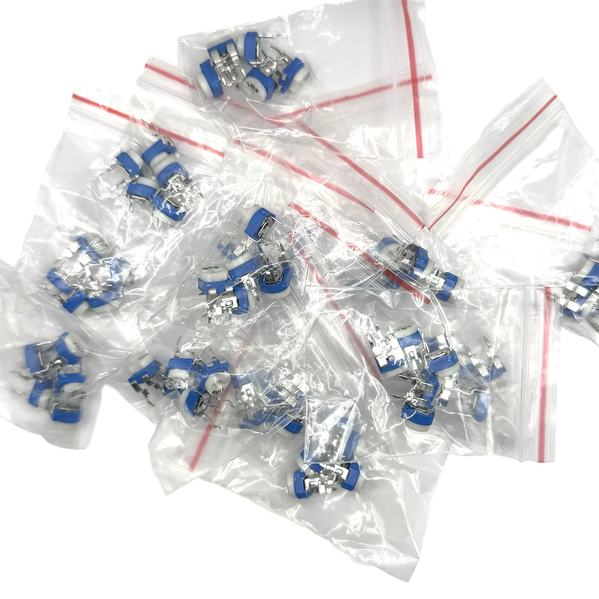 65PCS Trimmer Potentiometer RM065 Adjustable Resistance 100R~1M Potentiometers 1K 5K 10K 20K 50K 100K 500K 1M Variable Resistors