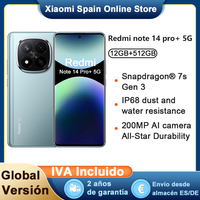 Global Version Xiaomi Redmi Note 14 Pro+ 5G Snapdragon 7s Gen 3 200MP AI Camera 120W 5110mAh Battery NFC 120Hz 1.5K Display