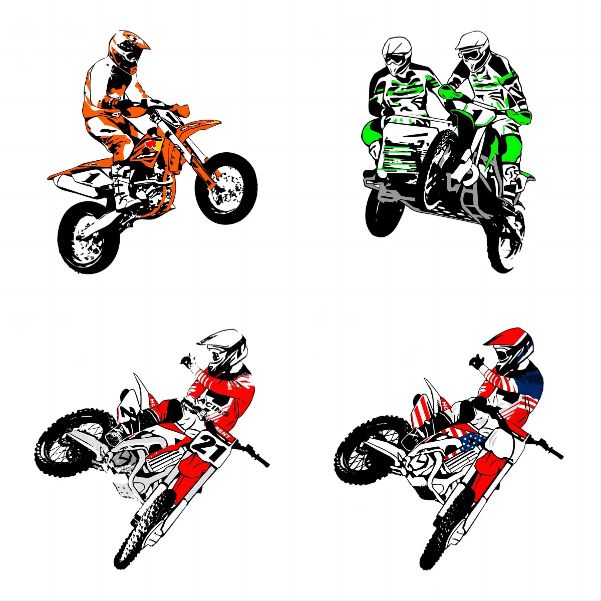 

Personality Motorcycle Car Stickers Graphics Decal Waterproof Bumper Refrigerator Windows Car Styling
