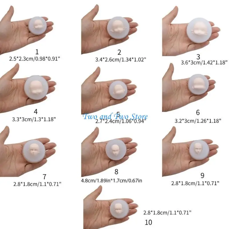 HX6F Epoxy Handmade Face Cartoon Character Mold Fairy Face Garage Mold DIY Art