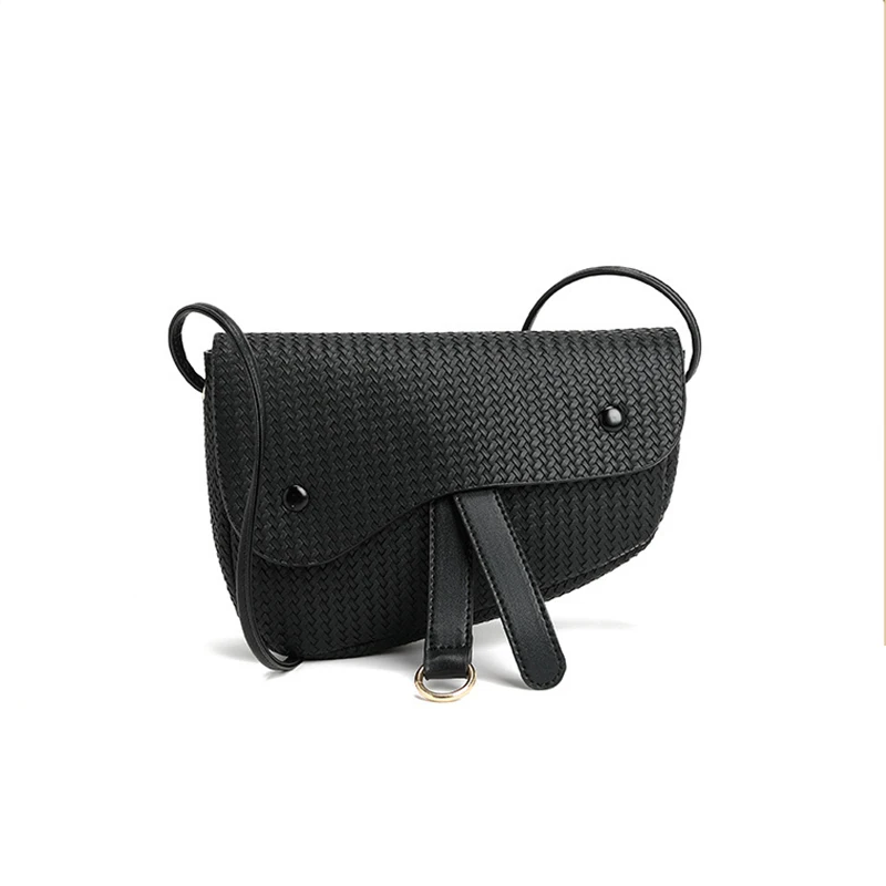 

Women's Bag Trendy Retro Ladies Saddle Bags Minority Designer Brand Girls Luxury Shoulder Crossbody Bags And Purses Woven Wallet