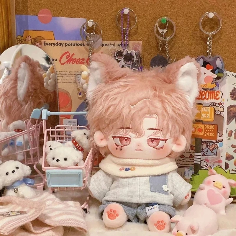 Koreaanse Idool Katoenen Pop 20 cm Jongen Knuffel Met Verwisselbare Kleding Knap Karakter Knuffeldier Cadeau Voor Fans Kpop