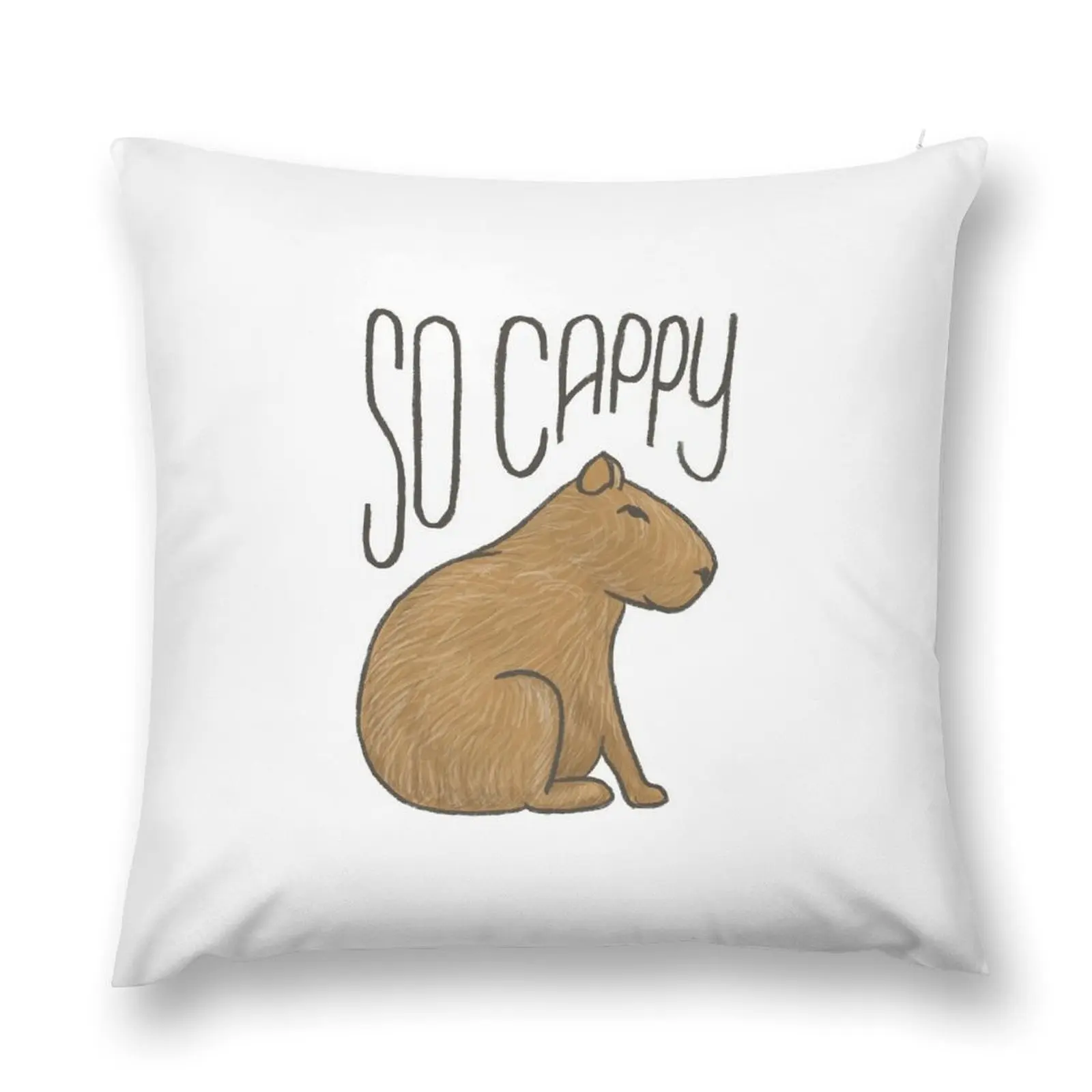 

Seriously 'So Cappy' Right Now - Capybara Illustration Throw Pillow Decorative Cushions For Luxury Sofa Sofa Cover pillow