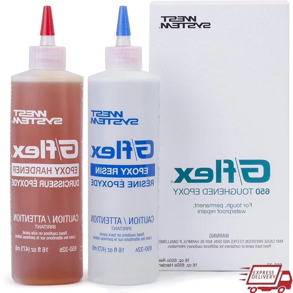 

Gflex Epoxy Kit Waterproof Adhesion Flexible Strong Bonding Repair Resin Wood Metal Plastic Fiberglass Underwater Applications