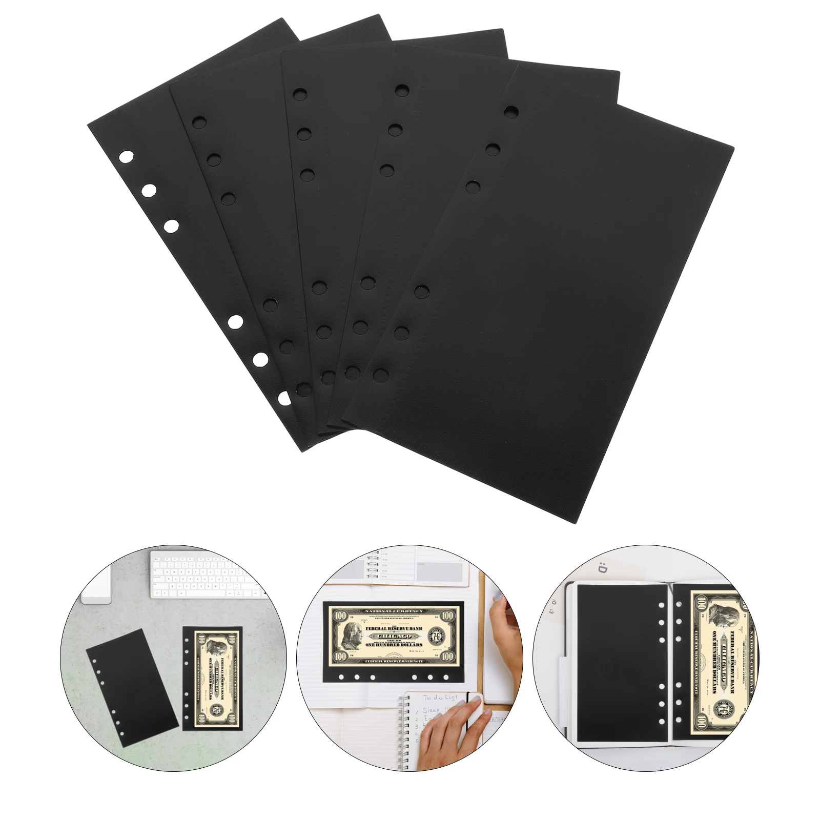 5Pcs Durable Pp Dividers For Budget Binders Gift Idea Practical Insert Organizers Stickers Cards Storage Small Portable Pockets