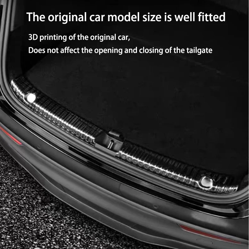 Car Rear Guards Stainless Steel Trunk Rear Bumper Protector Plate Guard Cover Guard Protector for Tesla Model 3 Y Car Accessorie