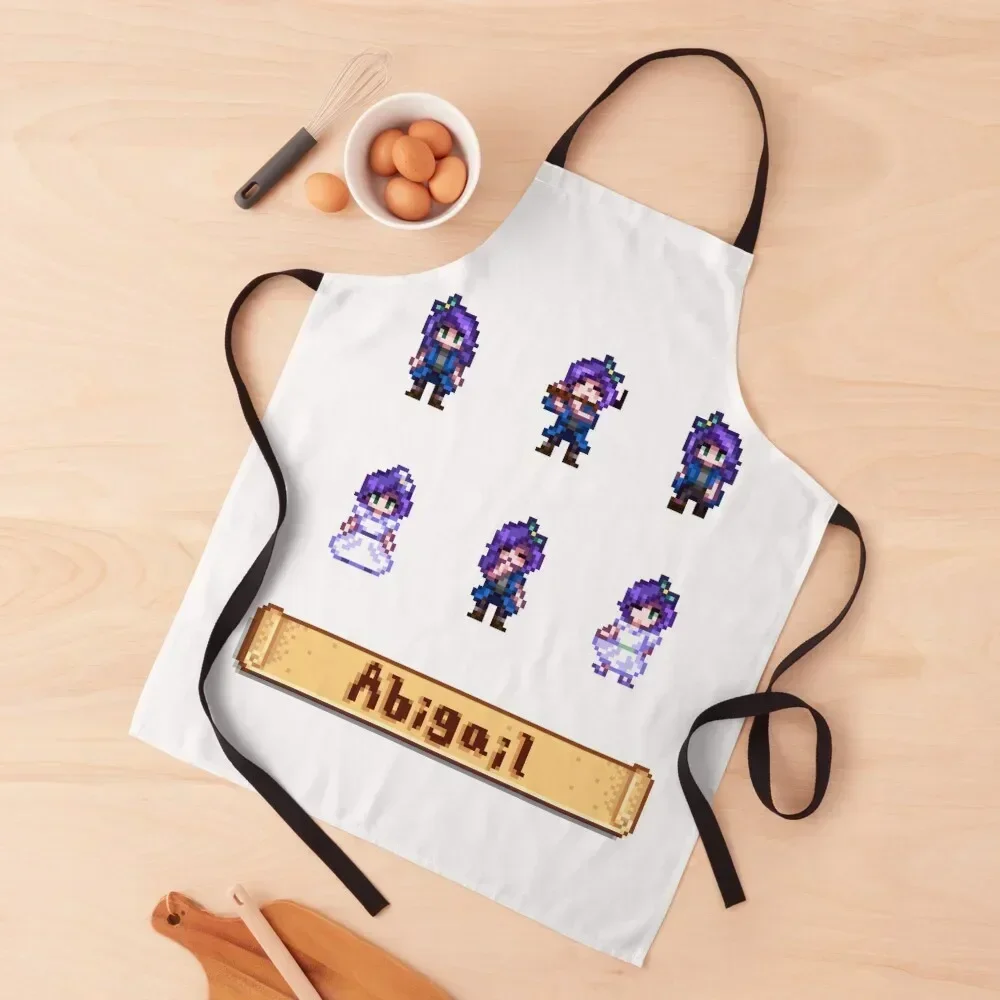 

Stardew Valley Sprites - Abigail Apron waterproof for women For Man Haircut kindergarten teacher Household Items Useful Apron