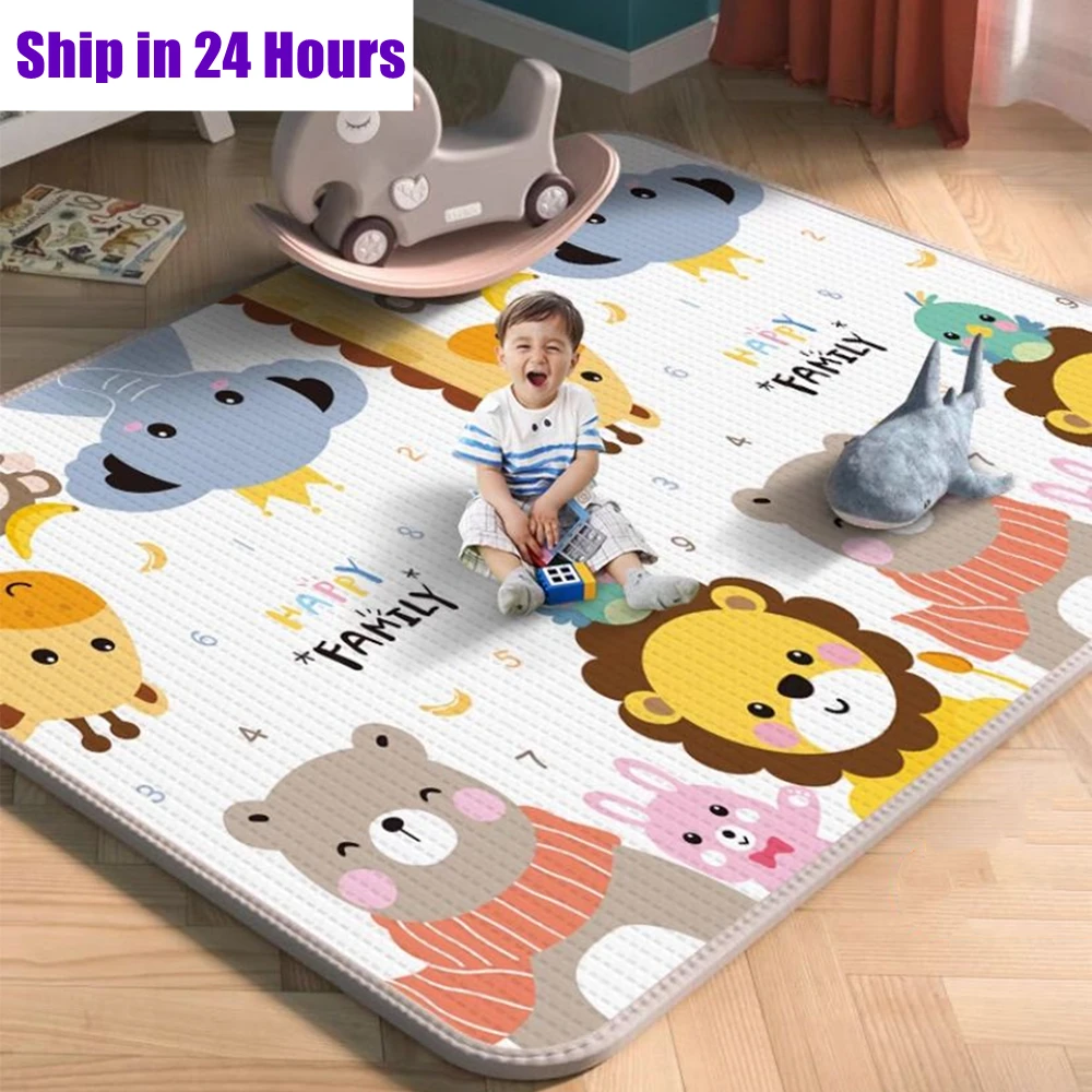 Hler-Tapis de jeu pliable pour bébé, 1cm/0.5cm, optique mentalement respectueuse, pour la sécurité des enfants, cadeaux