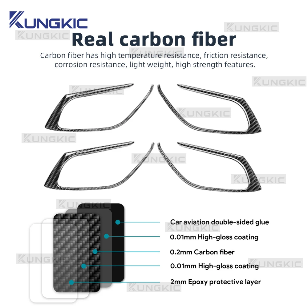 

Real Soft Carbon Fiber For Mazda CX-5 CX5 KF 2017-2019 2020 2021 2022 2023 2024 LHD RHD Car Door Inner Handle Frame Sticker