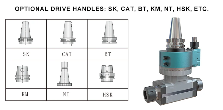 Andrea tête de fraisage à Angle droit 90 degrés Mt4 AG90-ER32 * 2 têtes d'angle pour Machines Cnc
