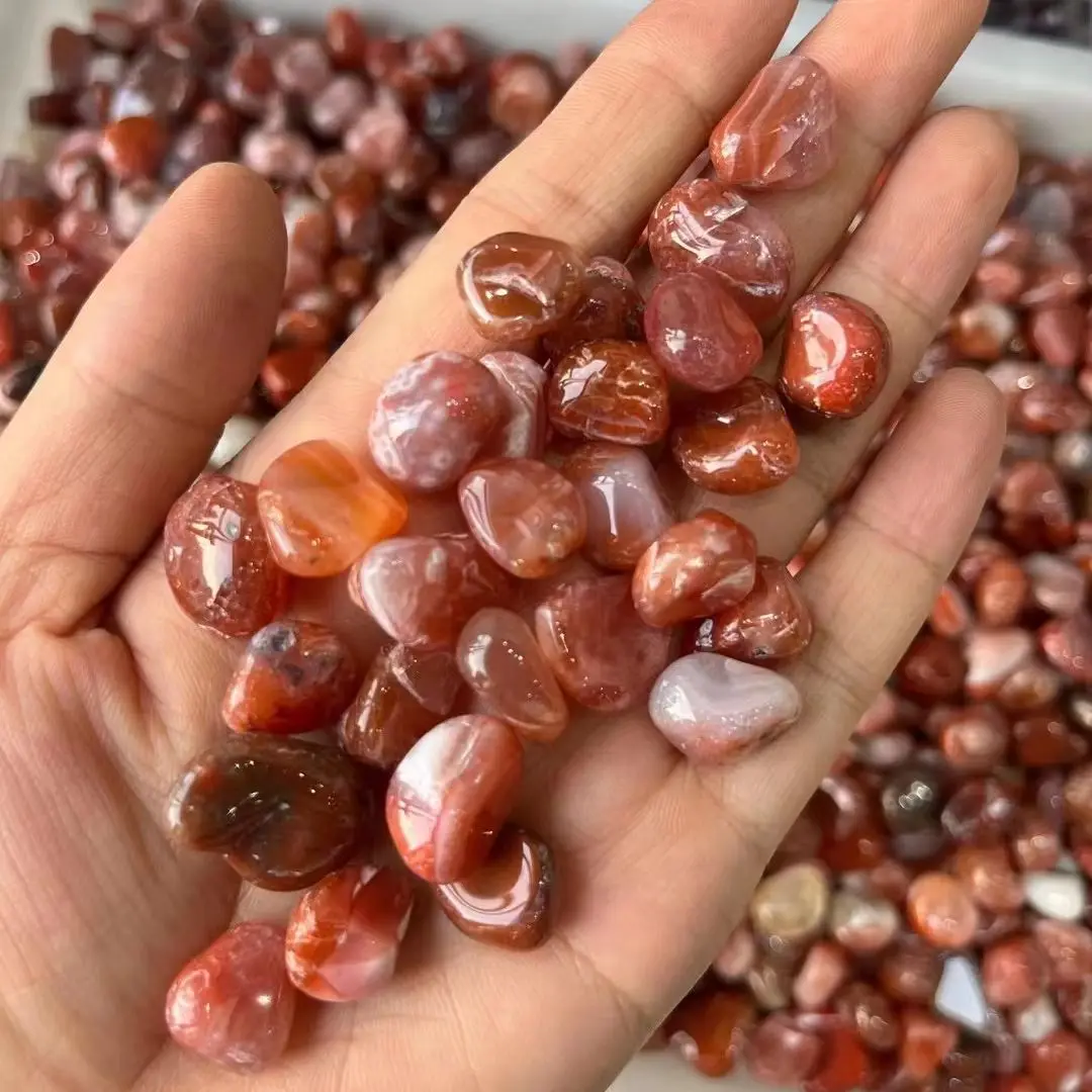 1000g/bag Natural South Red Agate Gravel Original Stone Purify Degaussing Quartz Crystals Minerals Specimen Health Decoration