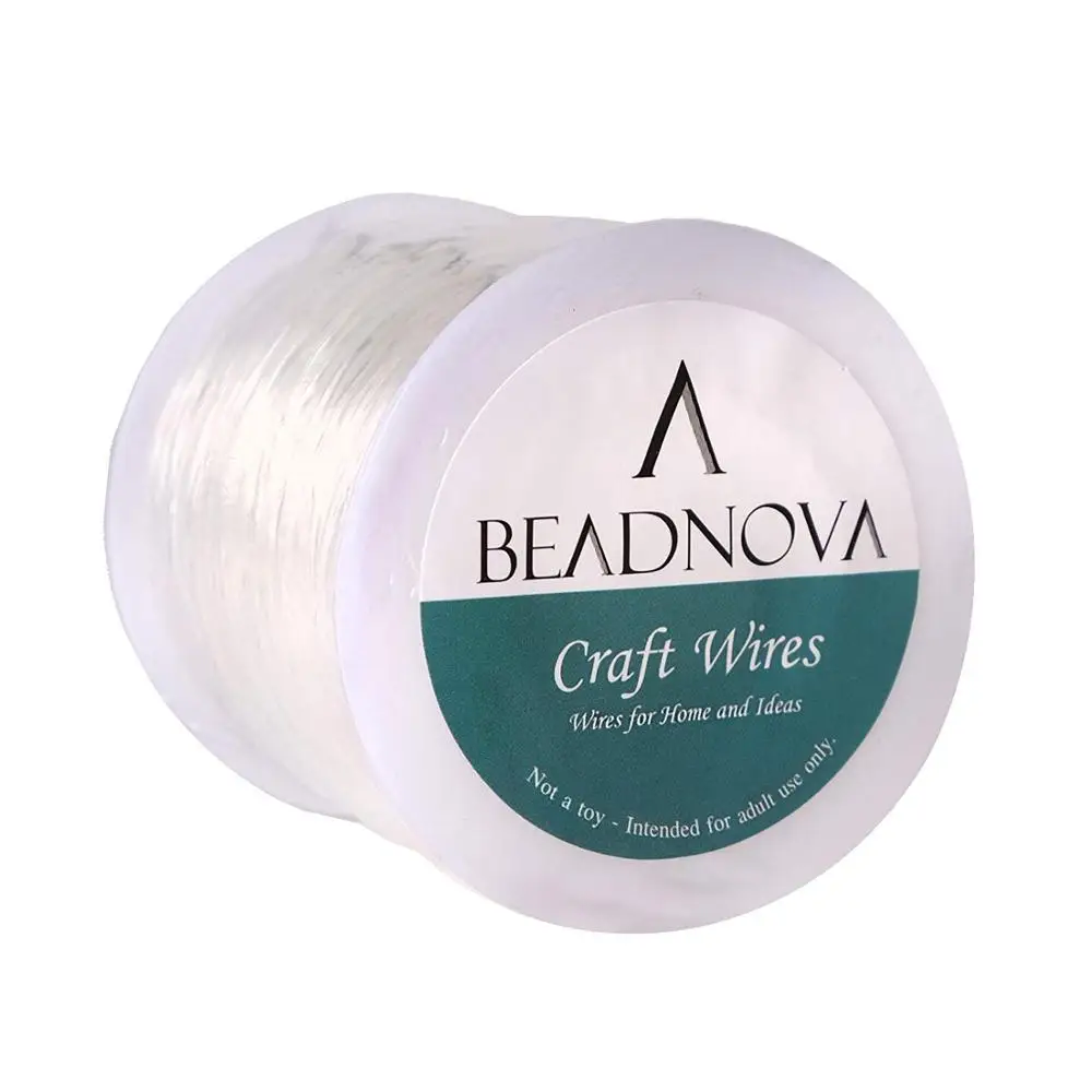 

BEADNOVA Bracelet Thread Elastic String Clear Craft Wire Stretch String Cord for Jewelry Making