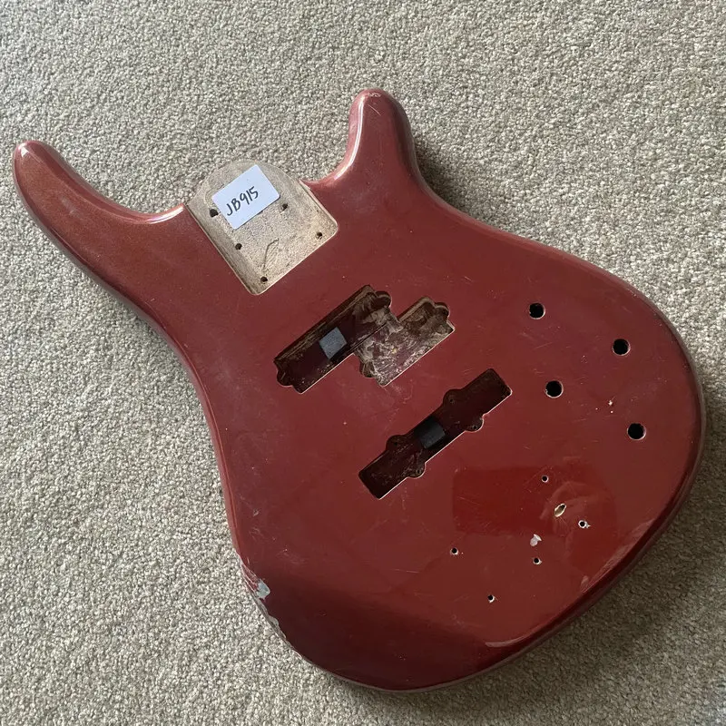 

JB915 Custom Order Unfinished 5 or 6 Strings Active Pickups Bass Guitar Body for Jazz Bass DIY Replace with Damages