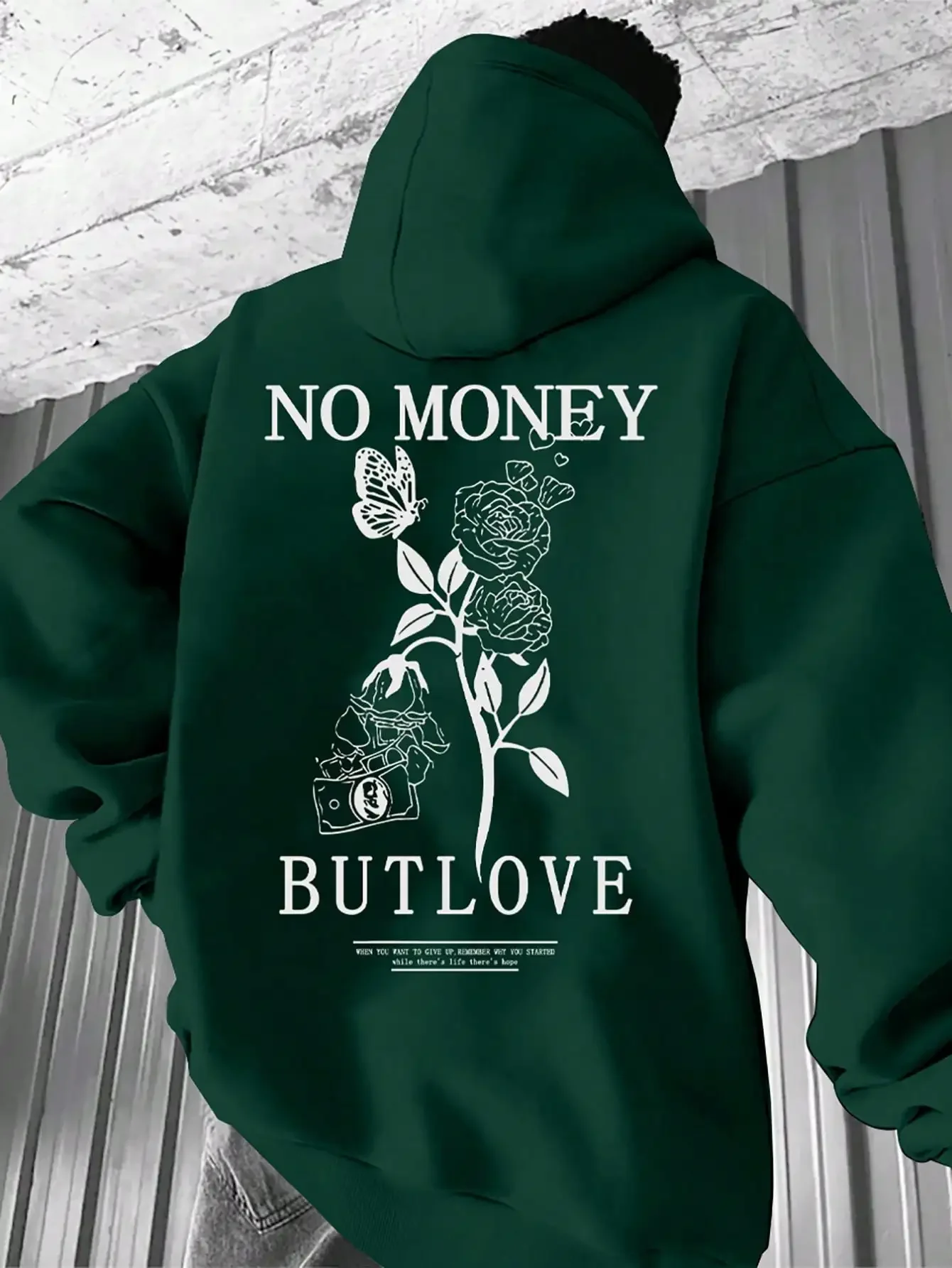 2025 nuova felpa con cappuccio stampata con lettere floreali da uomo allentate per il comfort primaverile e autunnale, pullover versatile S-5XL