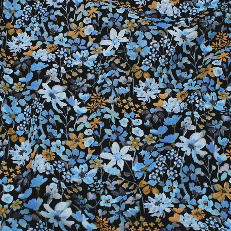 

Хлопковая ткань 140x50 см с мелким цветочным принтом, дышащий материал для пошива одежды, красивая ткань для пошива одежды