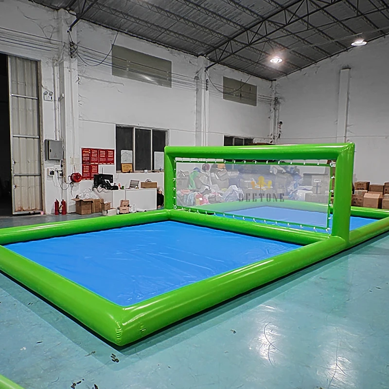 Günstige Tragbare Sommer Wasser Sport Spiel Aufblasbare Wasser Schwimmende Volleyball Gericht Aufblasbare Wasser Schwimmende Volleyball Net