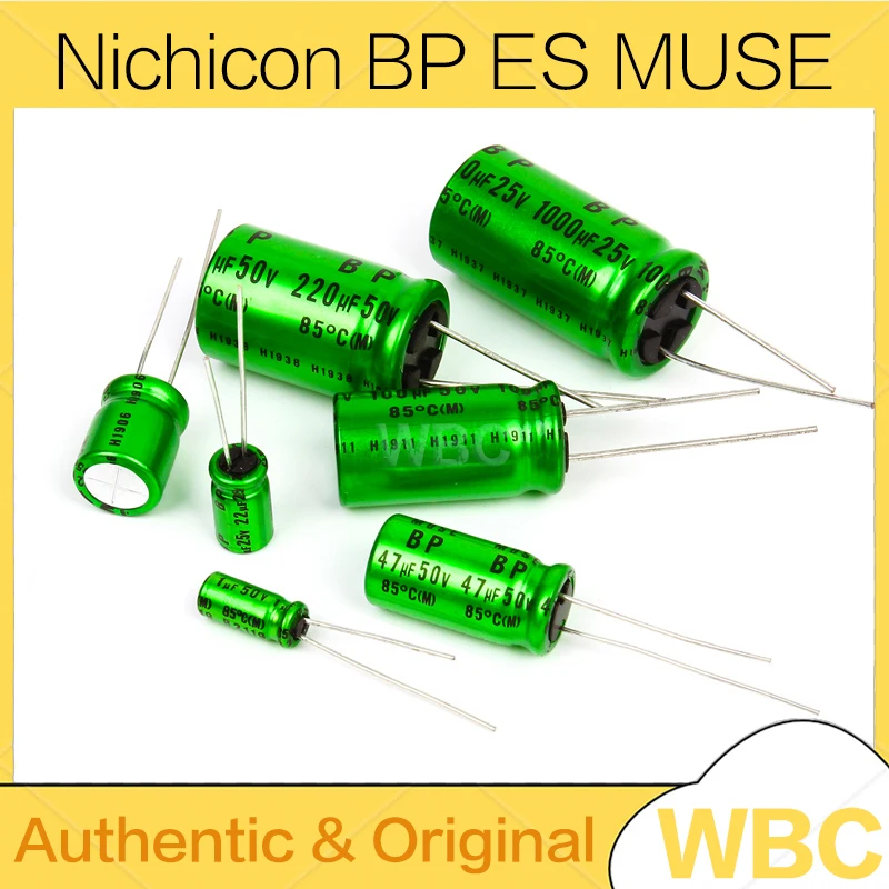 

Nichicon 10Pcs 50V2.2UF MUSE ES BP HiFi Audio Capacitor 1UF 2.2uF 3.3UF 4.7UF 10UF 22UF 33UF 47UF 100UF 220UF 330UF 50V Green