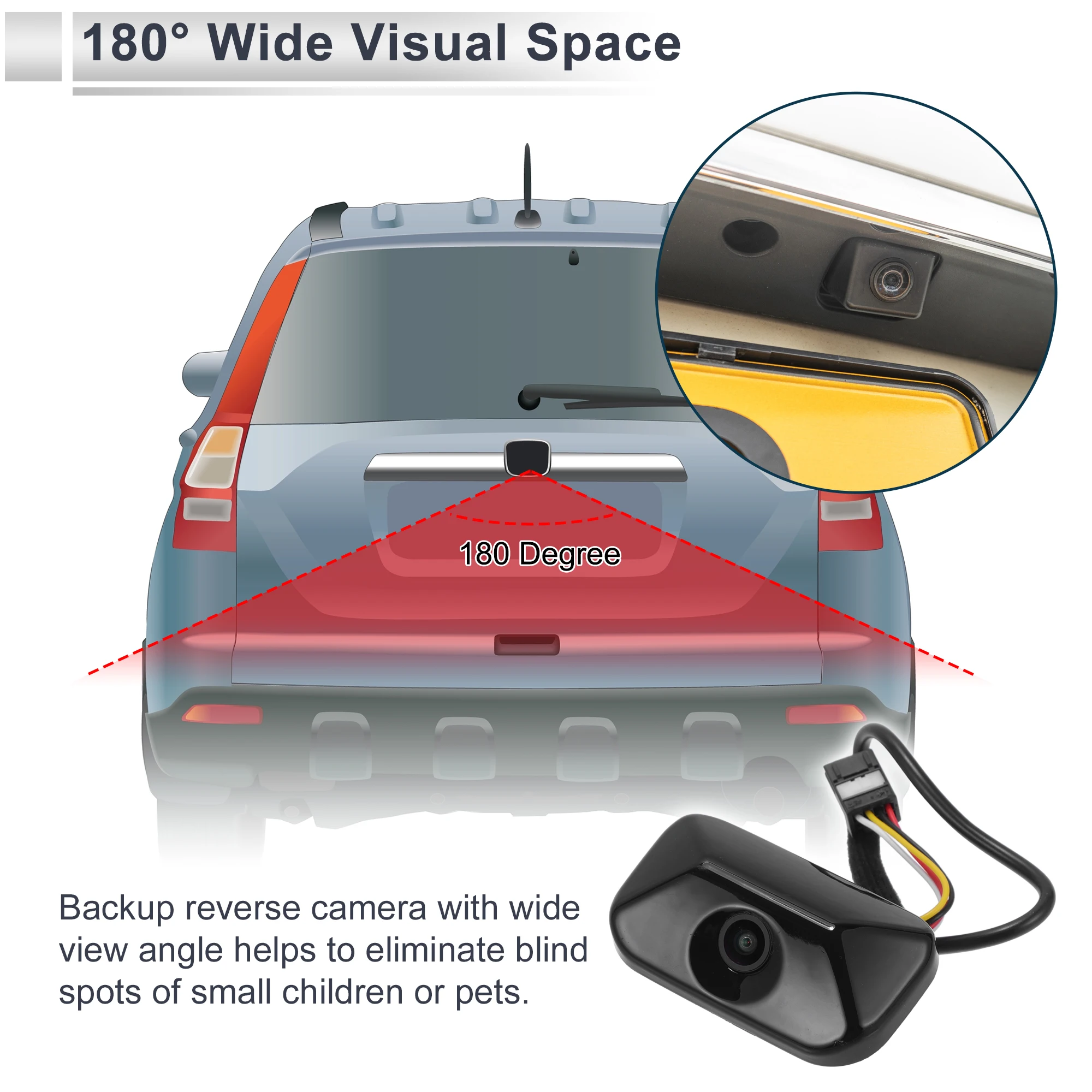 UXCELL Kamera cofania z tablicą rejestracyjną dla Kia Soul 2010-2013 Kamera wspomagająca parkowanie Kamera cofania