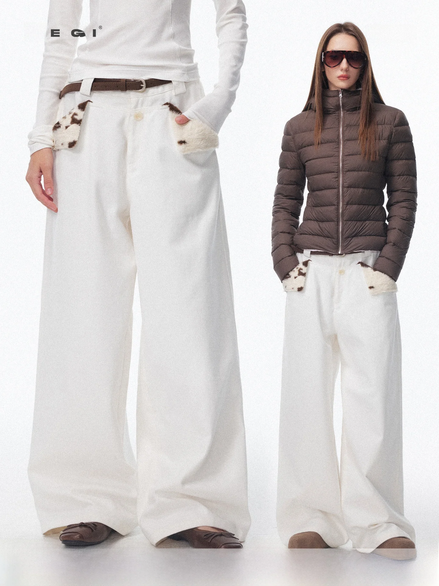 

Оригинальные свободные леггинсы SEGI, повседневные хлопковые брюки, белые, из 100% хлопка, с широкими штанинами, длинные повседневные брюки.