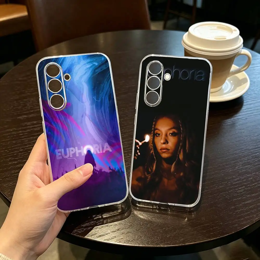 Coque de téléphone transparente pour SamsungA10,12,20,21S,30,31,40,50,51,52,70,71, série télévisée américaine Euphorias