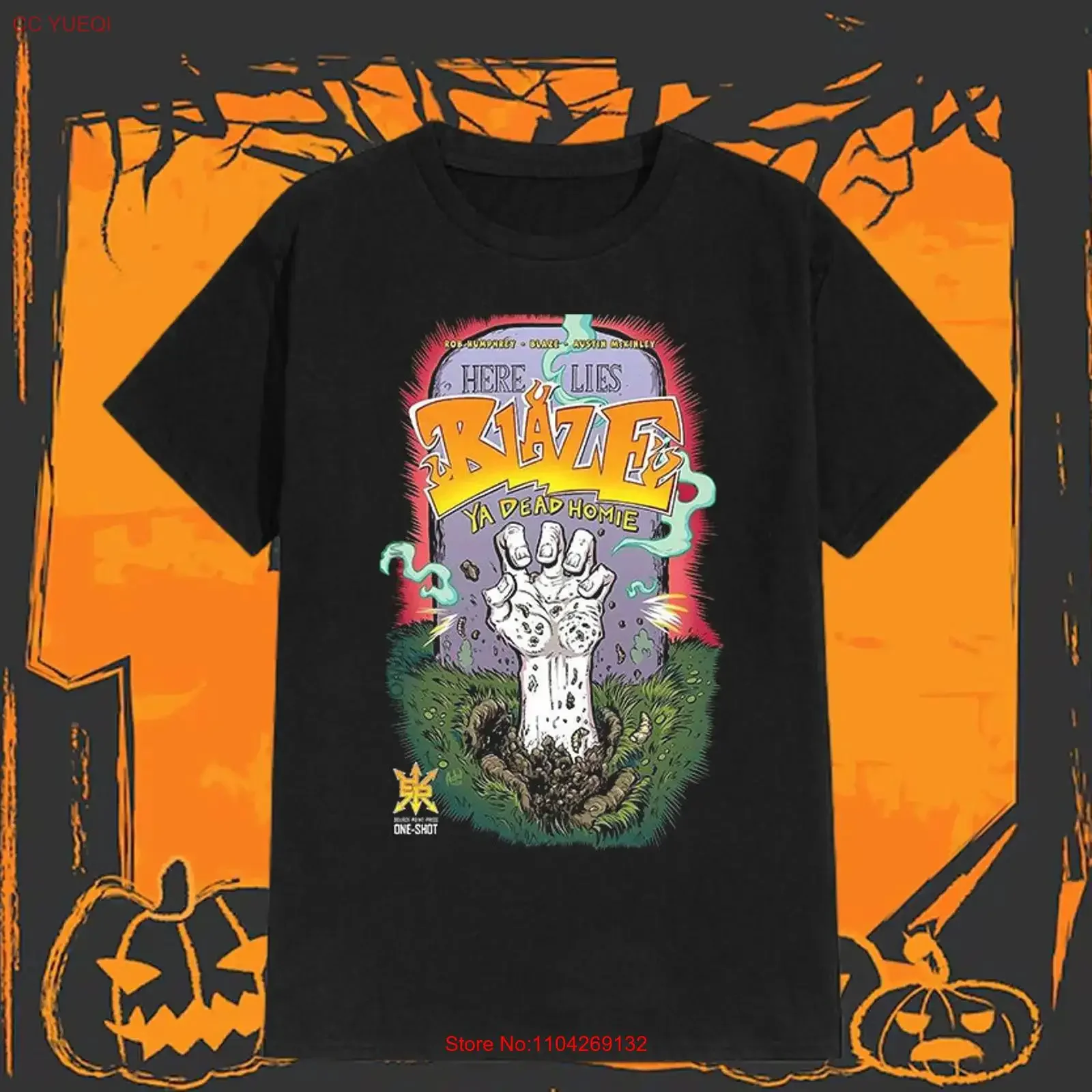 Blaze Ya Dead Homie Here Lies Black T Shirt Full Size S 5XL vintage Washed Casual graphic designer clothes Unisex Breathable
