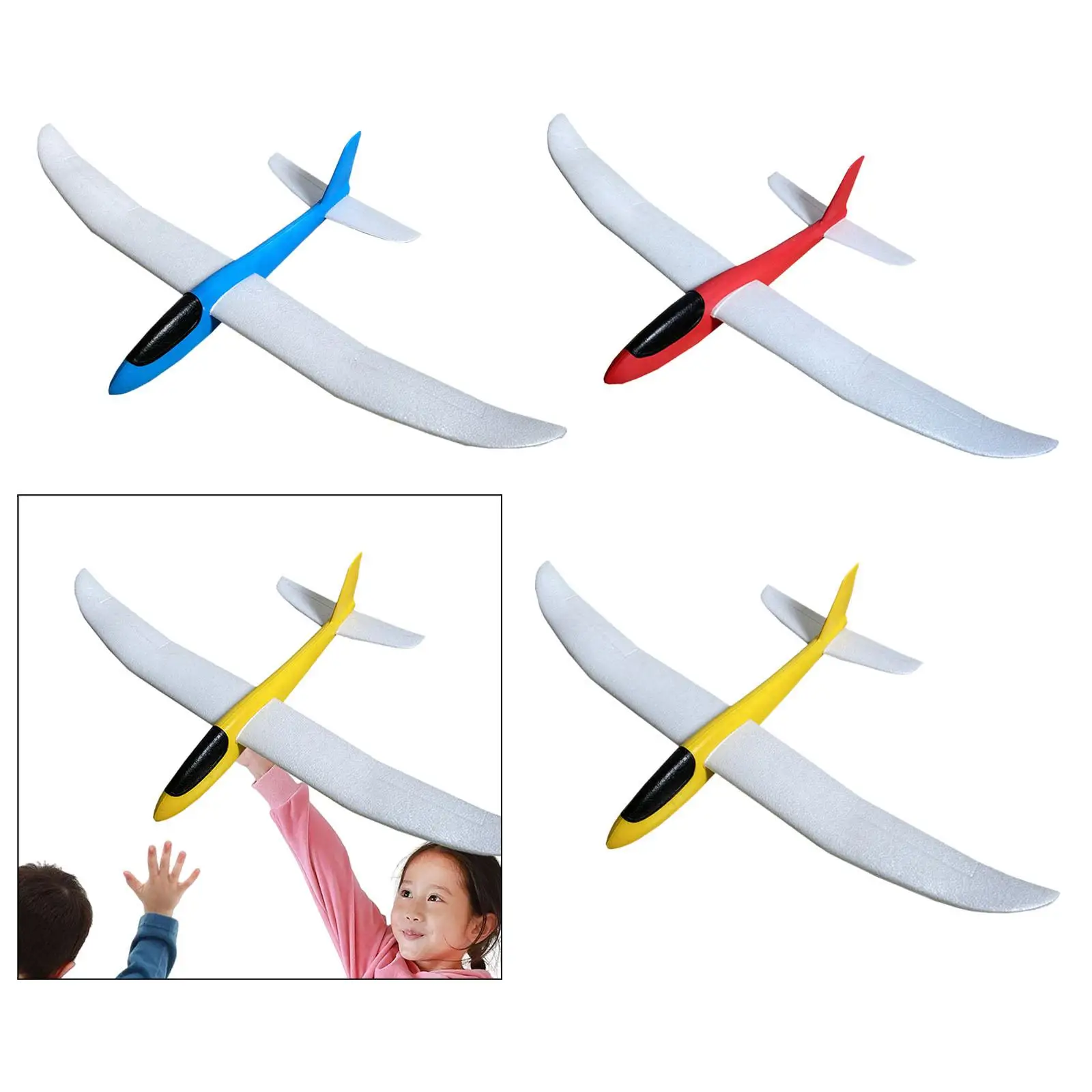 EVA Foam Glider Airplane Toy Hand Launch Plane for Kids Large Flying Model Aircraft Outdoor Sport Game Lightweight Birthday view 6