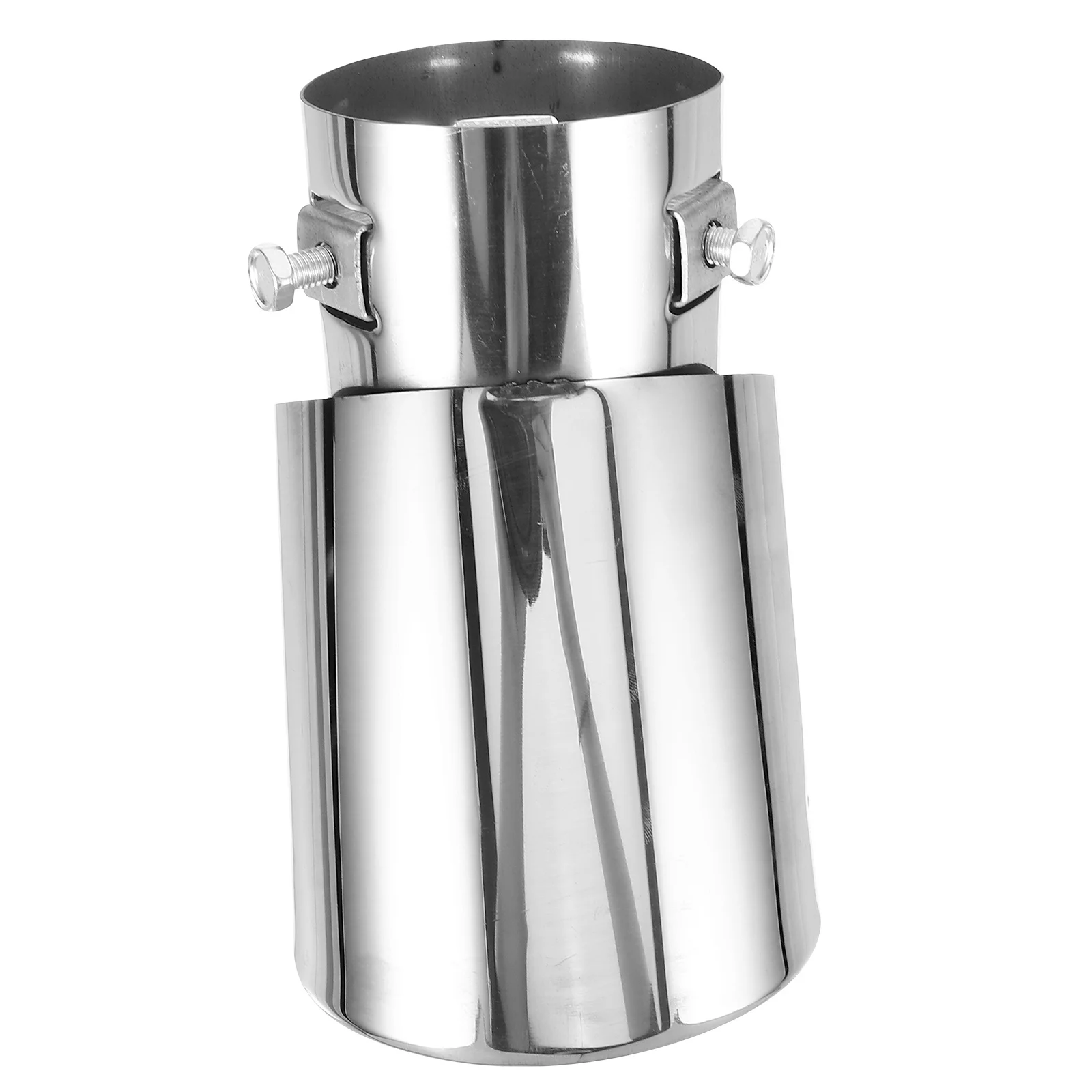

Single Stainless Steel Car Exhaust Tip Curved Tail Pipe Adapter Noise Reduction Automotive Exterior Accessories
