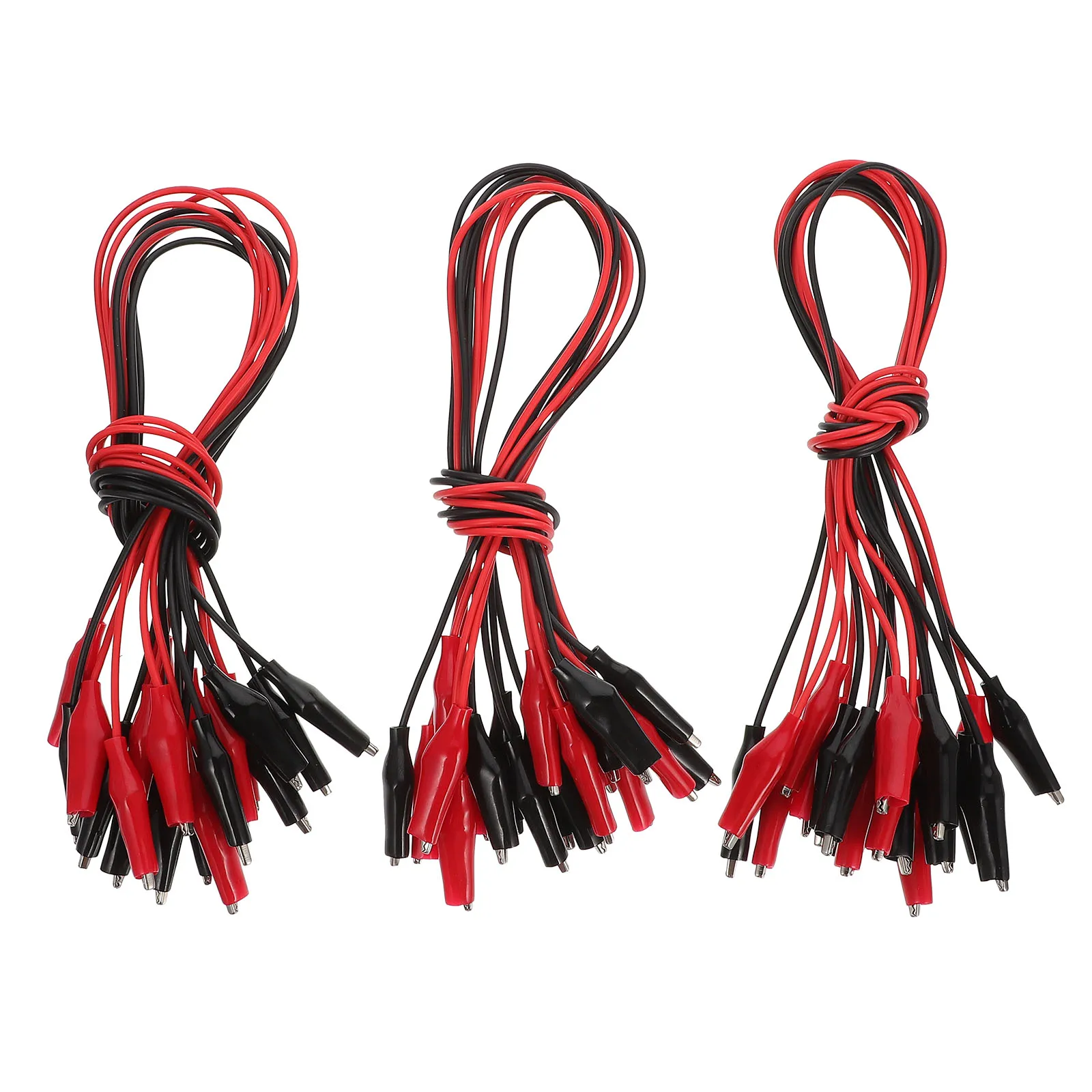 

30pcs Alligator Clips Test Leads Dual Ended Cable Physics Teaching Equipment Strong Conductivity Insulated Test Line Hands-Free