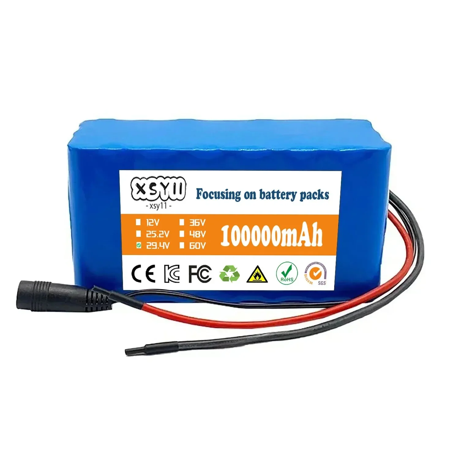 24V 100Ah 7S3P 18650 Li-ion Battery Pack 29.4V 30000mAh Bicycle Moped / Lithium Ion Battery Pack 2A Charger