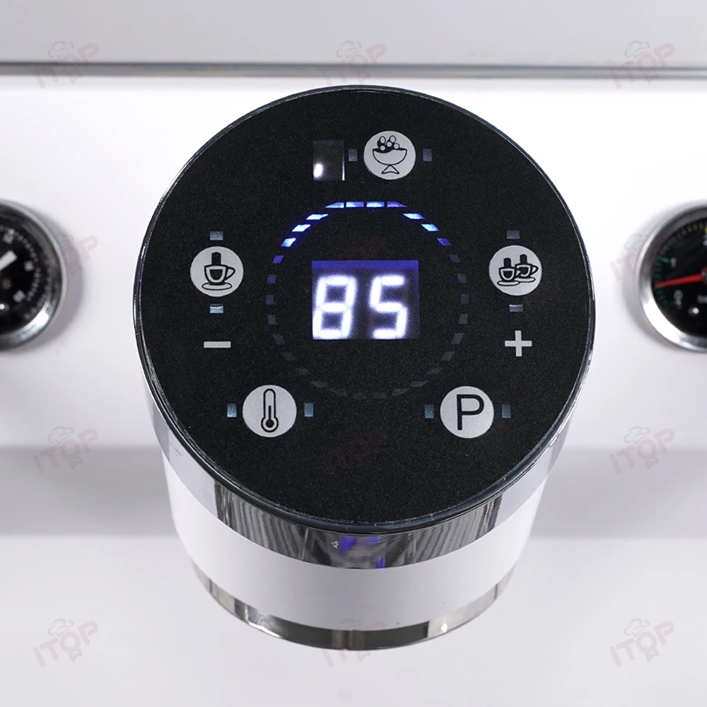 ITOP CM-T1 Kommerzielle Kaffeemaschine, 9 Bar, Drehpumpe, 5 l Dampfkessel und 1 l Kaffeekessel, professionelles T3-System, 3500 W