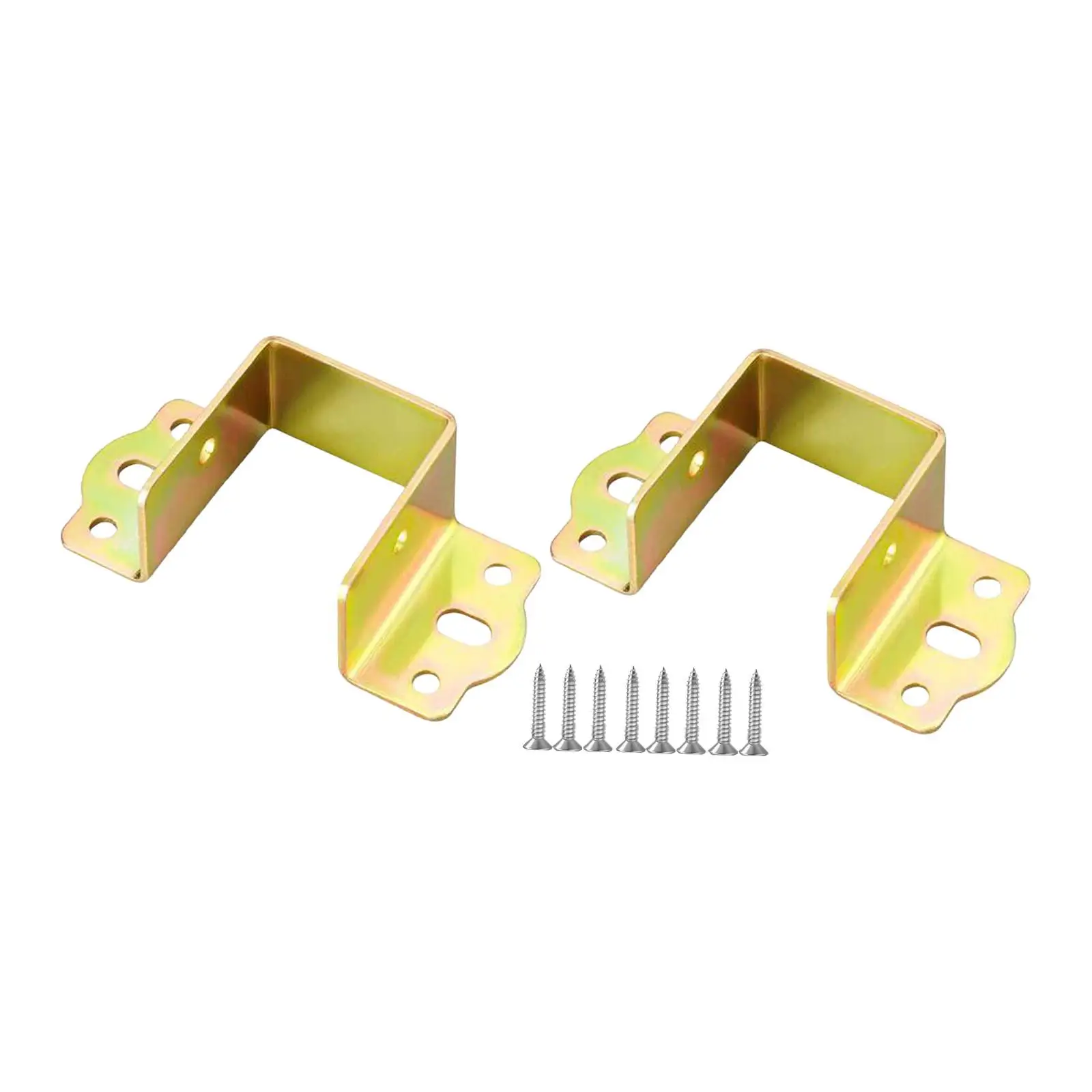 2x2x Bed Rail Fittings Hinges Heavy Duty for Bunk Beds Headboard Accessories with Screws Supporters Supplies Bed Frame Brackets