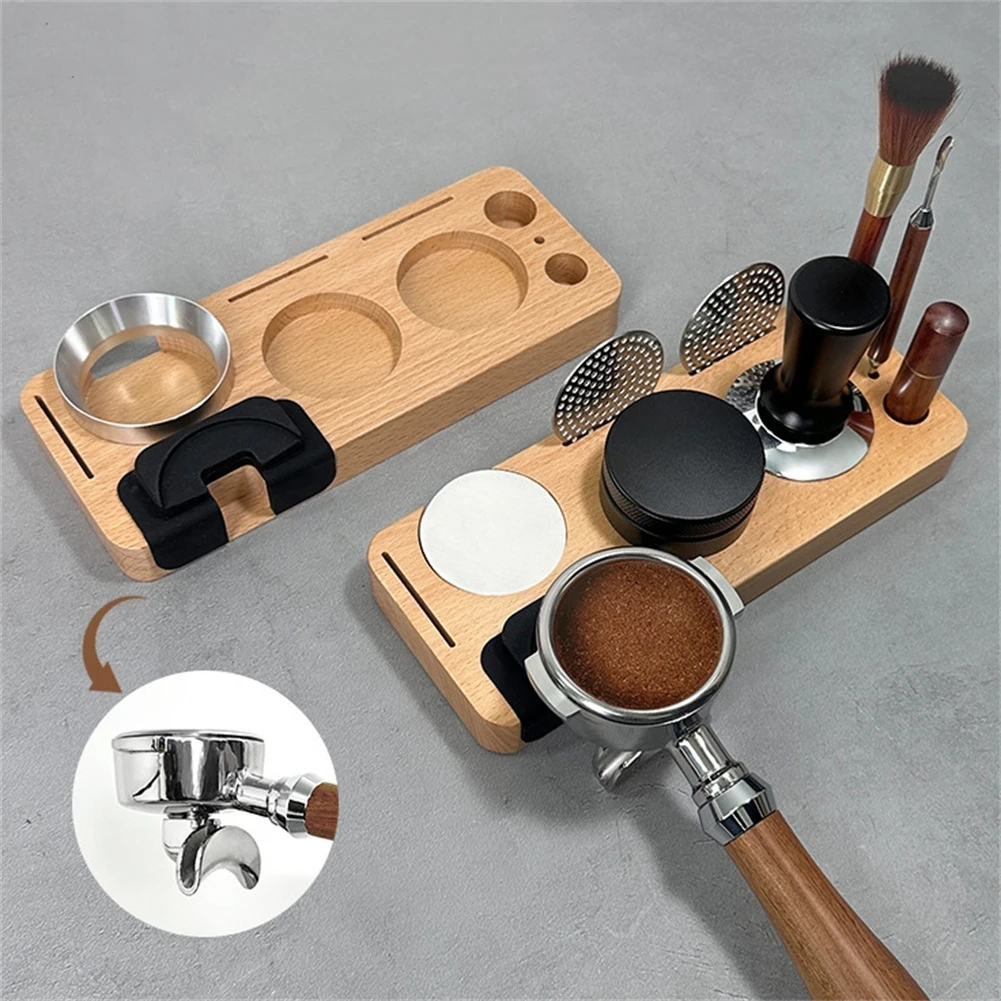 Longer Lifespan Coffee Station Coffee Tool Organizer Coffee Tamper Stand Compact Size Lightweight Design Multifunctional