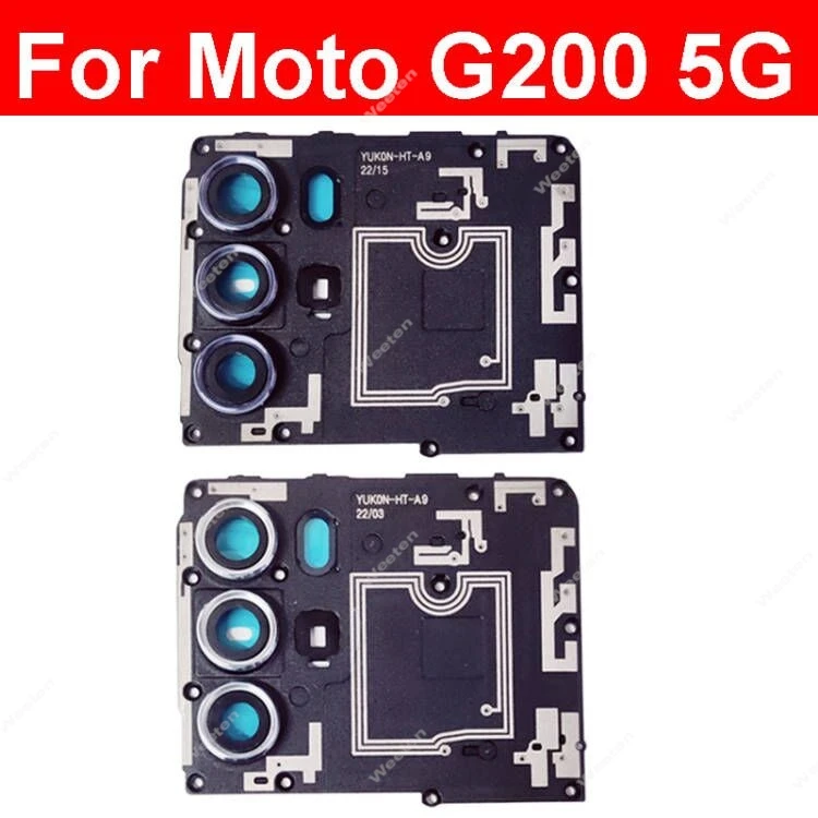 Osłona płyty głównej anteny dla Motorola MOTO G200 5G Tylna rama anteny płyty głównej z częściami szklanej ramki obiektywu