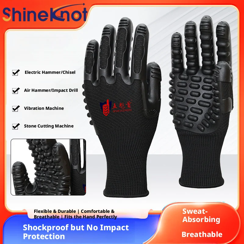 SHINEKNOT Anti Seismic Gloves Industrial Anti Seismic Building Protection Anti Slip And Wear-Resistant Labor Protection Gloves