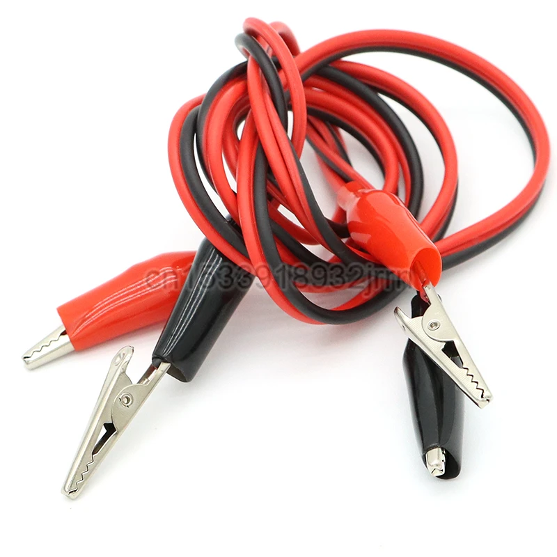 1Set 35mm Alligator Clips Electric DIY Leads Double-ended Crocodile Test Clips Red Black Electrical Roach Jumper Wire