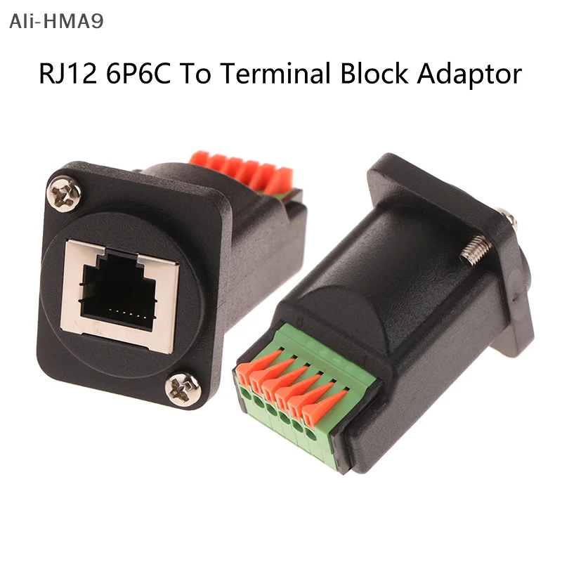 

RJ12 6P6C To Solderless Terminal Block Adapter D-type RJ12 Female To Spring Terminal Block Adapter Terminal Block PCM-0488