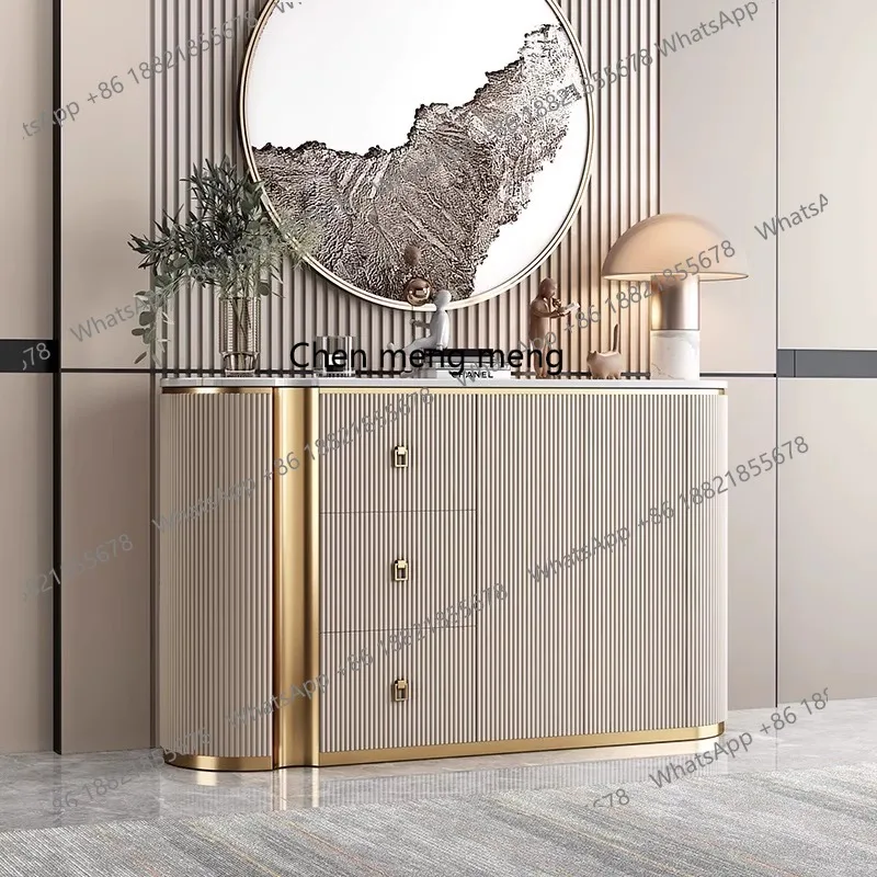 

Italian Style Chest of Drawers Simple Modern Sideboard Entryway Shoe Cabinet Hallway Living Room Decorative Storage Cabinet
