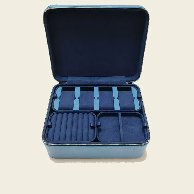 for Competitive Price PU Jewelry Display Disk Large Space Storage Watch Accessories Makeup Jewelry Storage