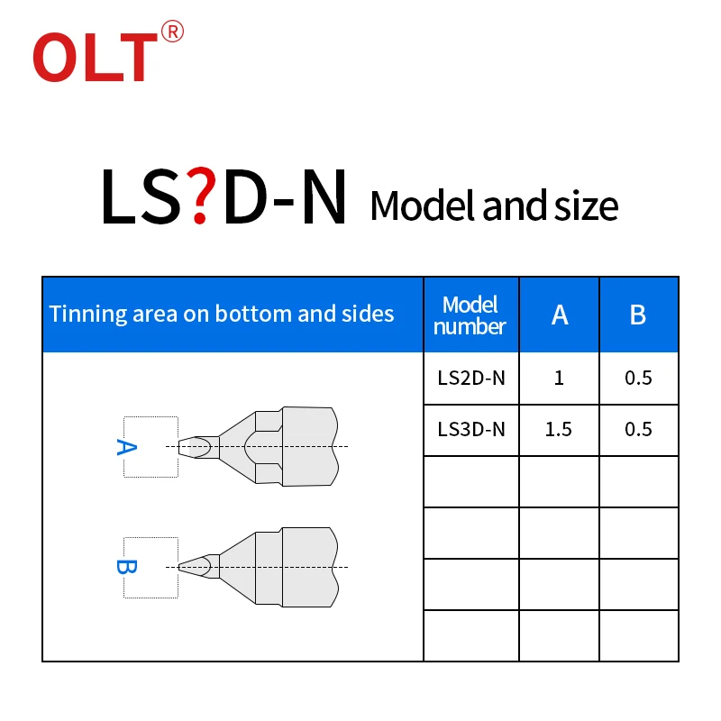 UNIX Soldeerbout Tip LS2D LS30DCV LS1V08 LS1V18 voor Unix Soldeerrobot Automatische Lasapparatuur soldeerbout ti