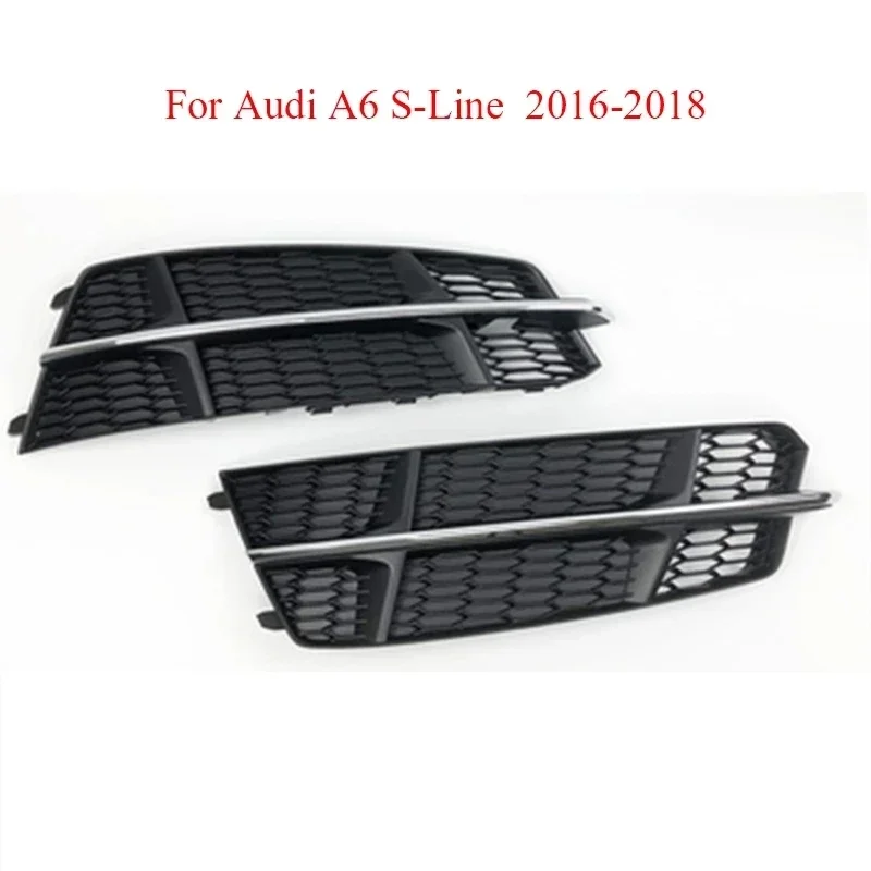 Car Replacement Parts Front Lower Bumper Cover Fog Lamp Grille Low Side Lamp For Audi- A6 S-line 2016 2017 2018