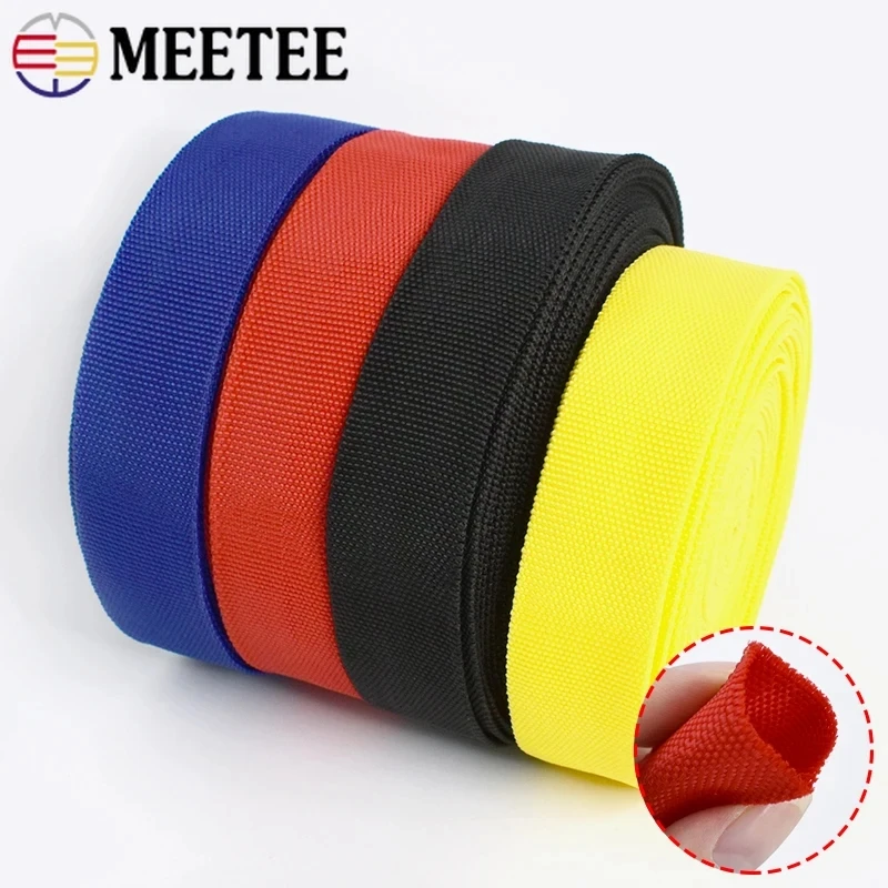 

5/10/20M 30mm Hollow Nylon Webbing Tapes Double-layer Tubular Ribbon Bias Binding Clothes Decor Band DIY Sewing Accessories