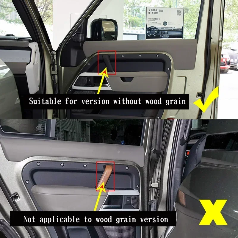 

For Land Rover Defender 90 110 2020-2024 Real Carbon Fiber Car Inner Handle Decoration Cover Interior Car Accessories
