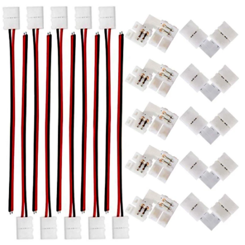 LED Strip Connector 2pin 3pin  4pin 5pin 6pin for Single RGB CCT RGBW Color 3528 5050 LED Strip to strip Connection Terminals